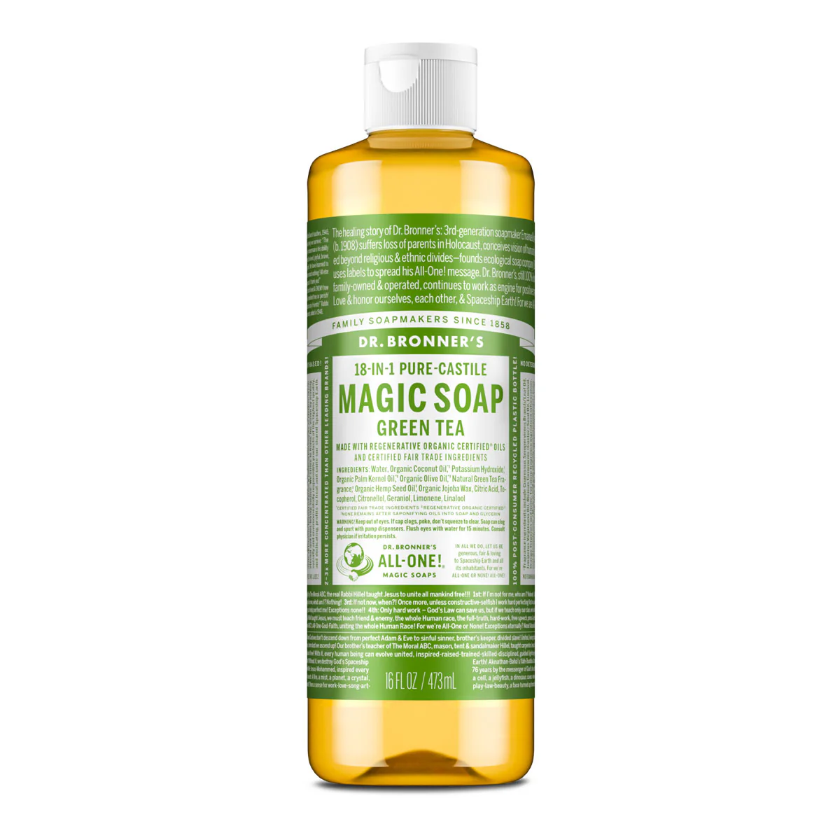 18-In-1 Pure-Castile Magic Soap - Green Tea - Image 6