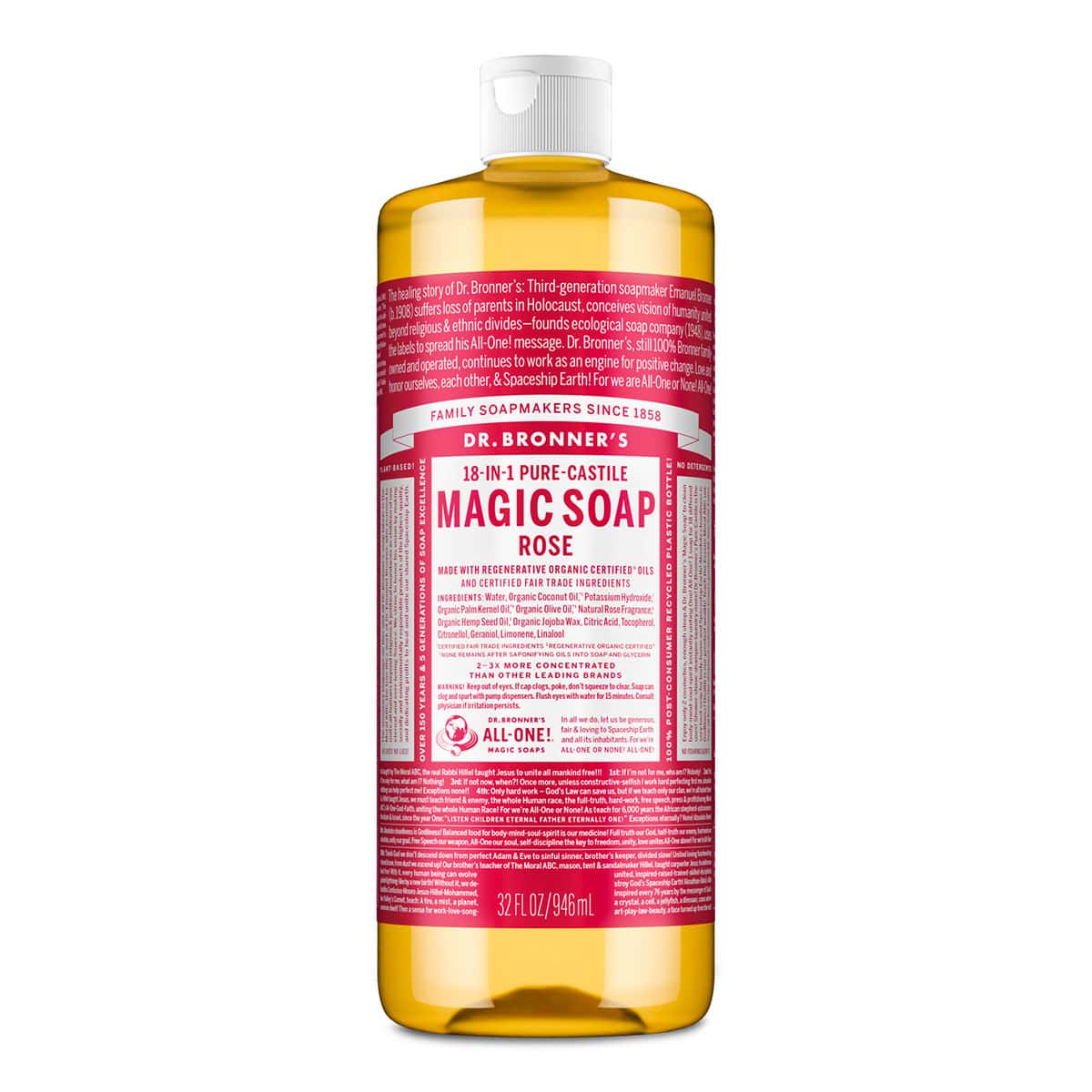 18-In-1 Pure-Castile Magic Soap - Rose - Image 6